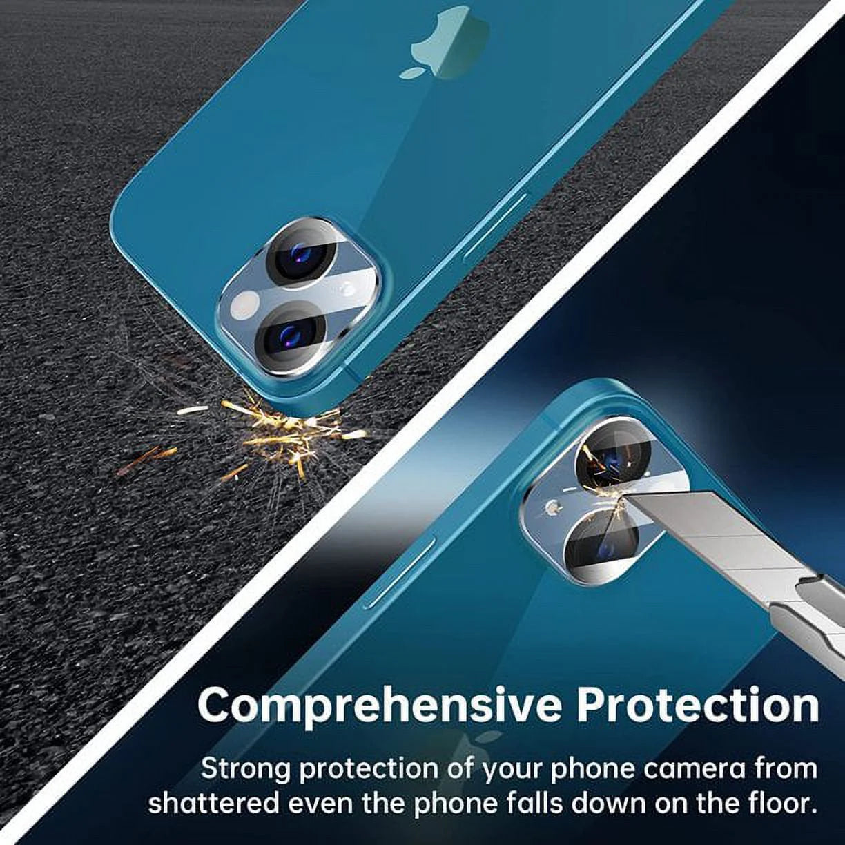 Privacy Screen Protector for Iphone 13, Anti-Spy Tempered Glass and Camera Lens Protector Film for Iphone 13, 4-Pack [Case Friendly]
