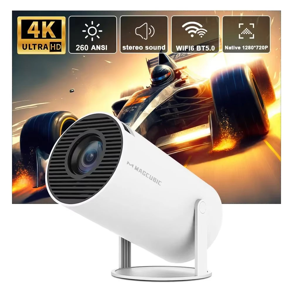Hy300 Pro 4K Android 11 Dual Wifi6 260Ansi Allwinner H713 Bt5.0 1080P 1280*720P Home Cinema Outdoor Projector