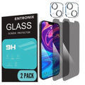 Privacy Screen Protector for Iphone 13, Anti-Spy Tempered Glass and Camera Lens Protector Film for Iphone 13, 4-Pack [Case Friendly]