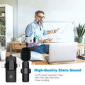 3 in 1 Wireless Lavalier Microphone for Iphone Android 3.5Mm for Radio Live Recording Noise Reduction Professional Mini Microph