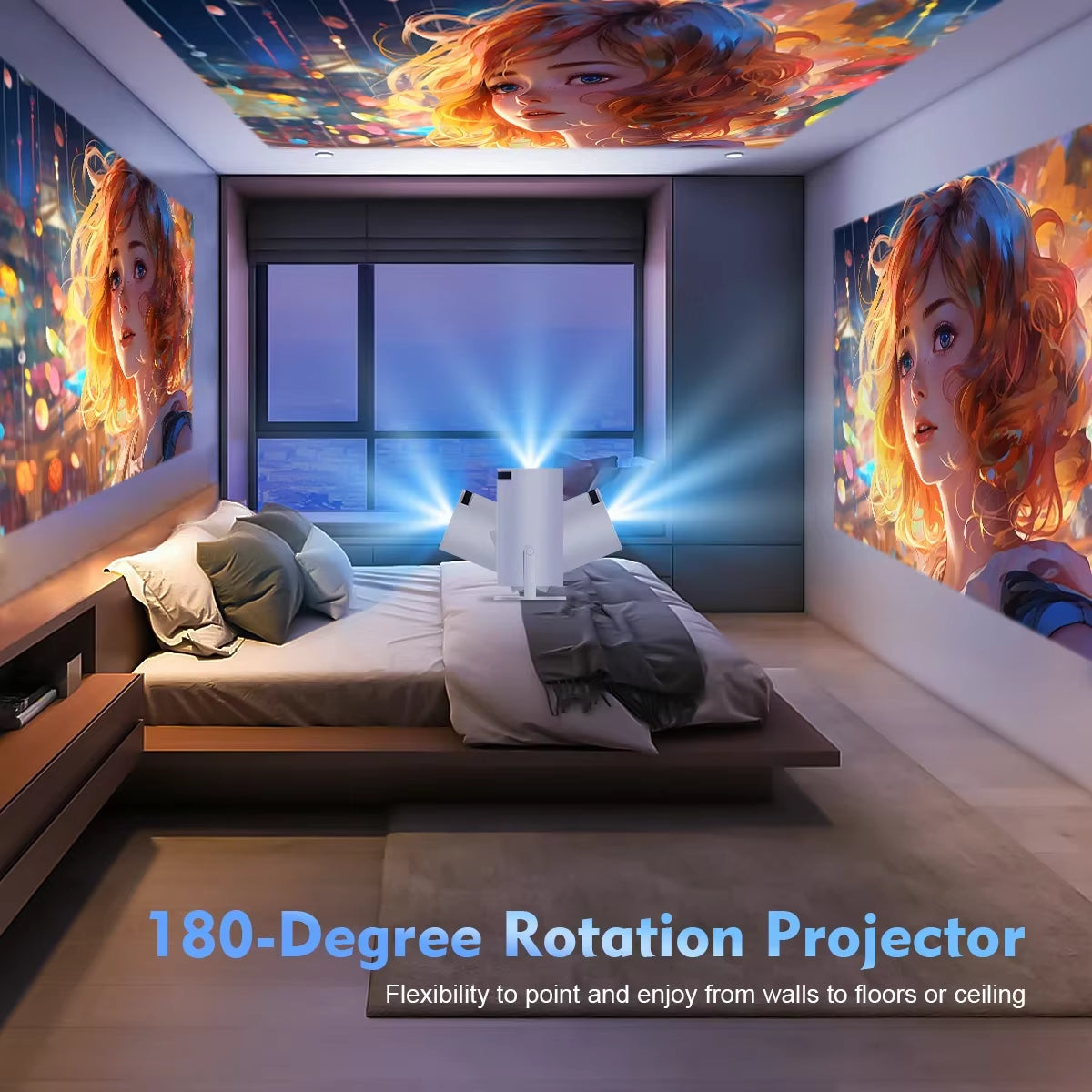 Hy300 Pro 4K Android 11 Dual Wifi6 260Ansi Allwinner H713 Bt5.0 1080P 1280*720P Home Cinema Outdoor Projector