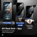 Privacy Screen Protector for Iphone 13, Anti-Spy Tempered Glass and Camera Lens Protector Film for Iphone 13, 4-Pack [Case Friendly]