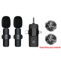 3 in 1 Wireless Lavalier Microphone for Iphone Android 3.5Mm for Radio Live Recording Noise Reduction Professional Mini Microph