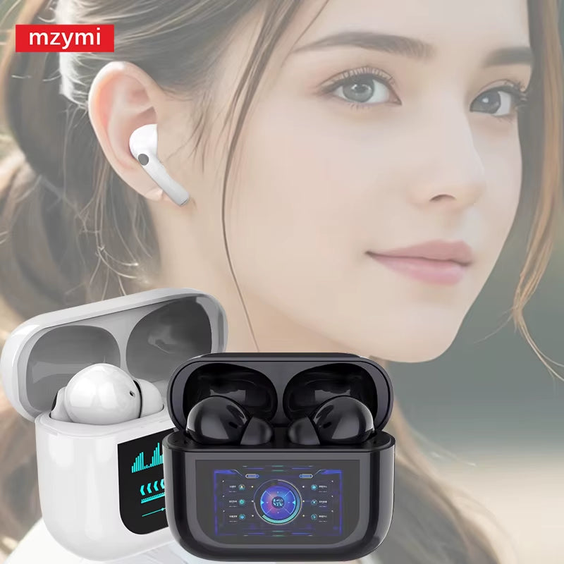 Mzymi YX30 Wireless Earbuds ANC+ENC Bluetooth5.3 Touch Screen Earphones Noise Reduction OEM Sports Headset with Mic for XIAOMI