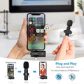 3 in 1 Wireless Lavalier Microphone for Iphone Android 3.5Mm for Radio Live Recording Noise Reduction Professional Mini Microph
